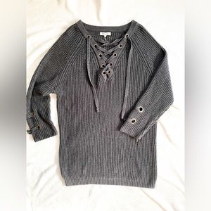 Miracle Dark Gray Tunic Sweater